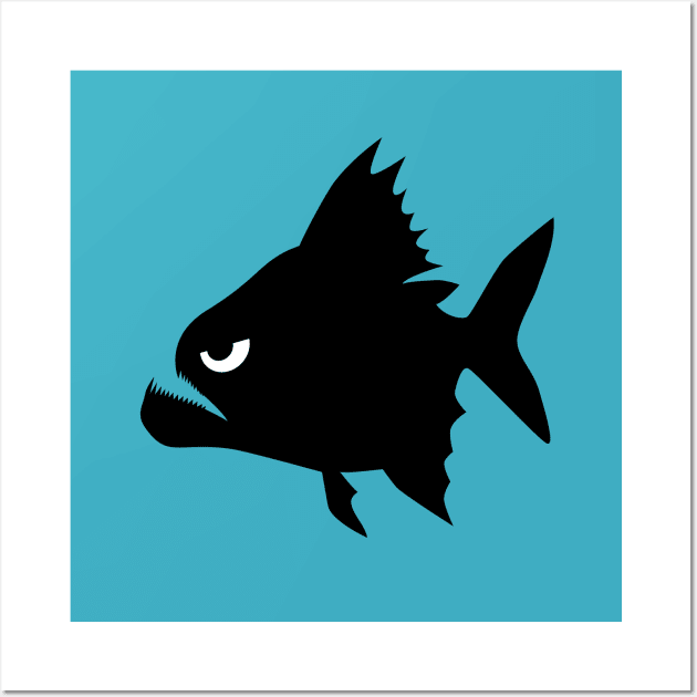 Angry Animals - Piranha Wall Art by VrijFormaat
